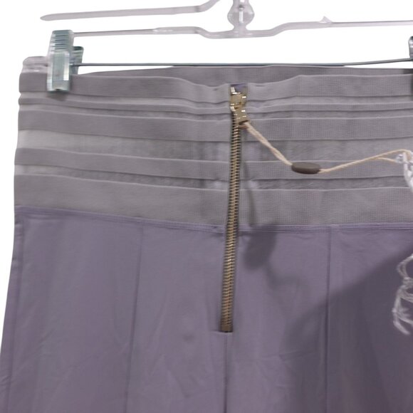 NWT Patricia Pepe Zipper Front Pleated Trouser Pants Sz 1 Lavender Gray Skinny - Picture 3 of 10